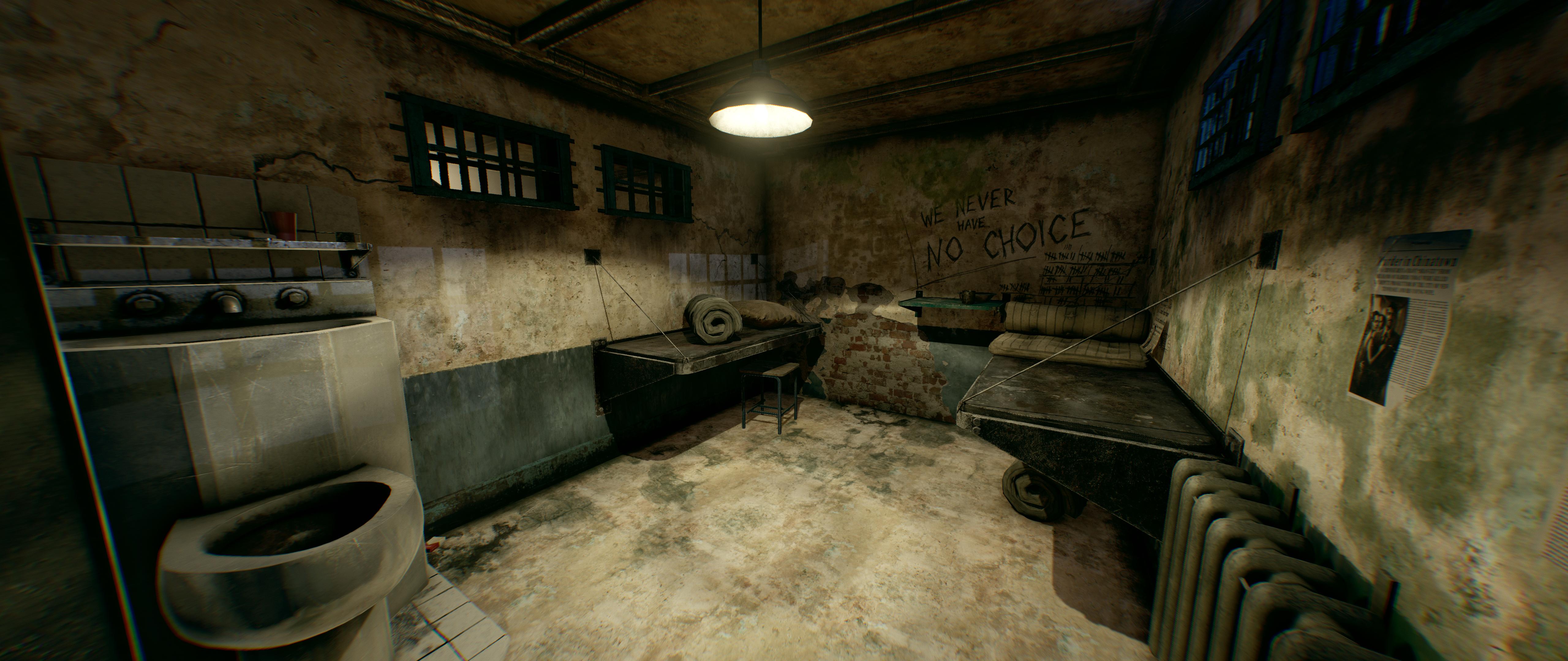 Dirty prison cell