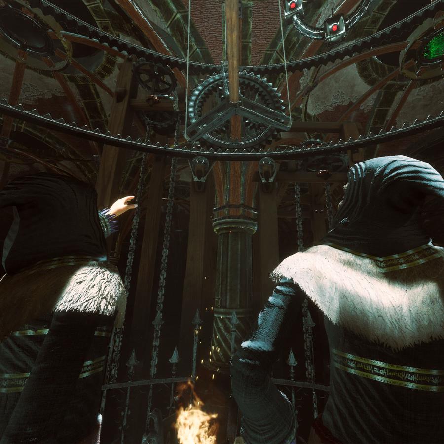 wizards examining an arcane device