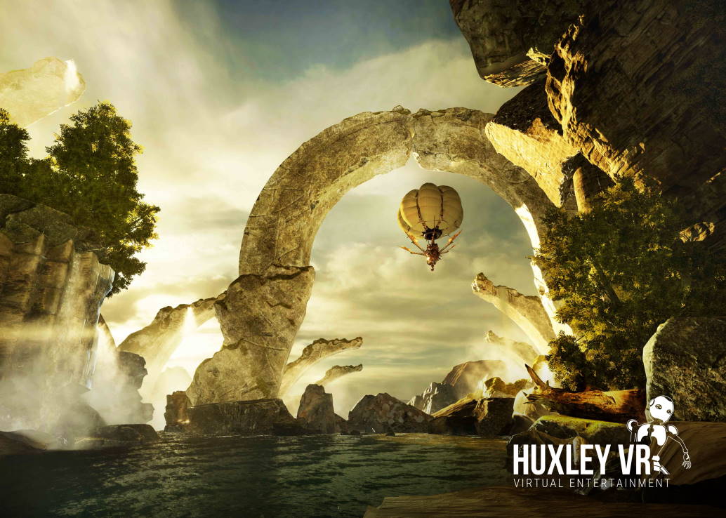 Airship with amazing background
